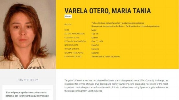 Detenida la narcotraficante Tania Varela, vinculada a clan Oubiña