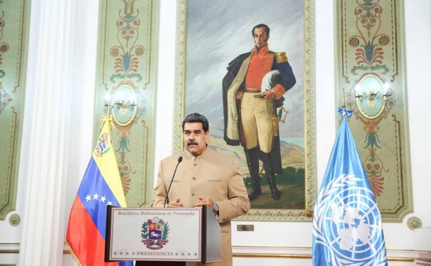 Imagen de la intervención de Nicolás Maduro ante el pleno telemático de Naciones Unidas.