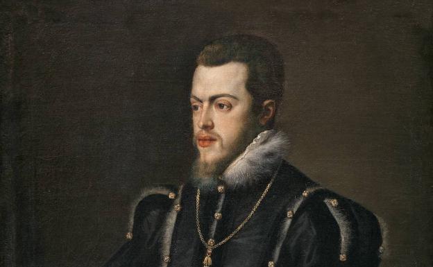Felipe II, en un retrato del taller de Tiziano. /R. C.