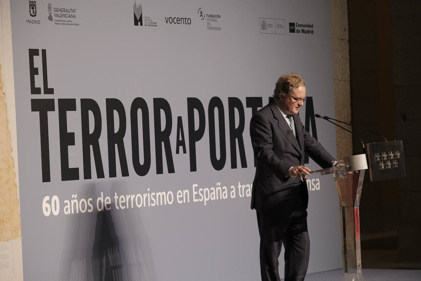 El presidente de Vocento, Ignacio Ybarra Aznar, en su intervención en el acto inaugural de la exposición.