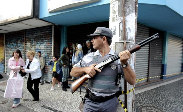 Imagen de archivo de un policía brasileño. 