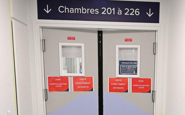 Zona covid en un hospital de París./AFP