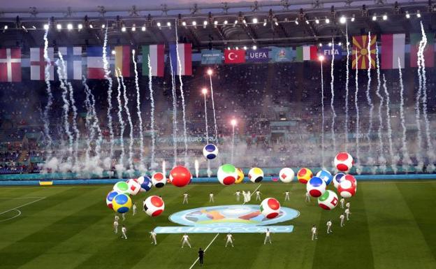 Un momento de la ceremonia inaugural de la Eurocopa. /Andrew Medichini (Efe)