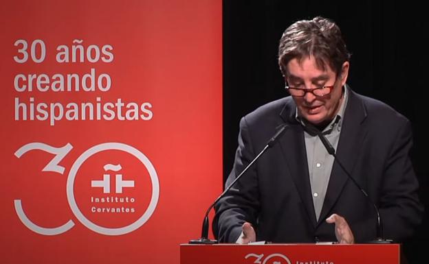 Luis García Montero, durante el acto de presentación.