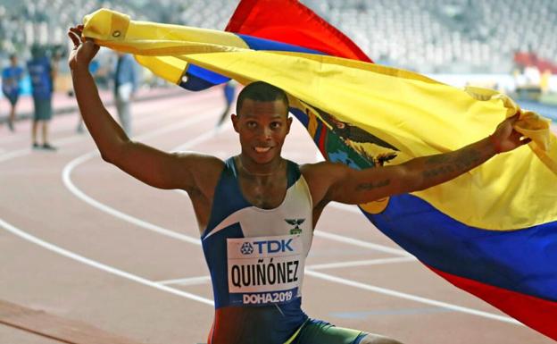 El atleta ecuatoriano Alex Quiñónez