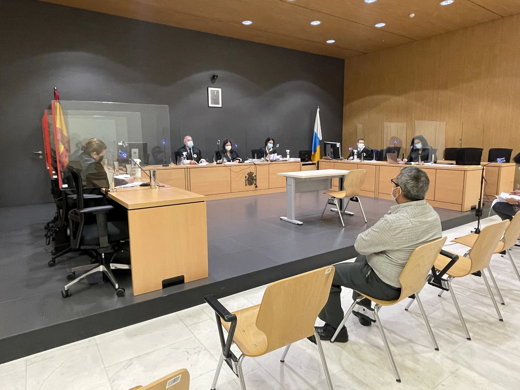 Imagen de la vista oral celebrada ayer ante la Sección Segunda de la Audiencia Provincial de Las Palmas. / F. J. F.