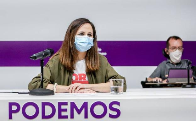 La secretaria general de Podemos, Ione Belarra, este viernes en el Consejo Ciudadano Estatal./EP