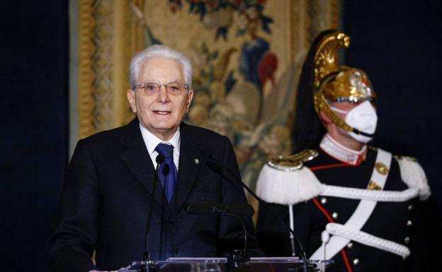 Sergio Mattarella, durante su intervención en la ceremonia de investidura como presidente de Italia.