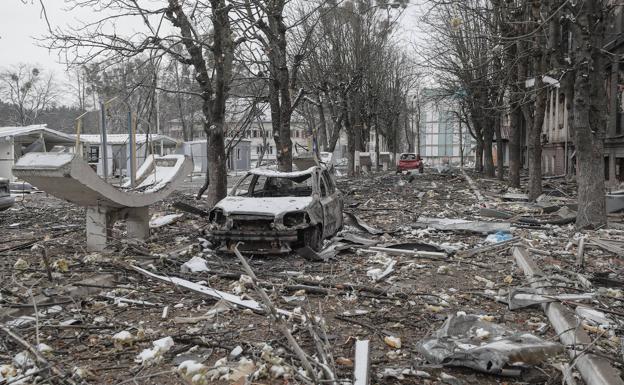 Daños materiales provocados por la invasión de Rusia a Ucrania. /EFE