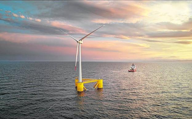 Stock image of an offshore windmill.  /c7