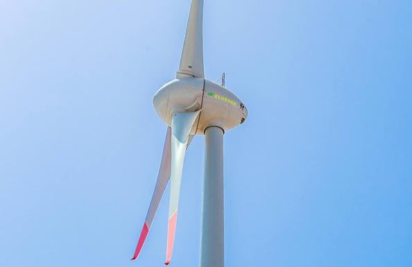 Ecoener wind turbine in San Bartolomé de Tirajana, Gran Canaria./
