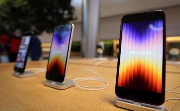 Algunos de los móviles de Apple. 