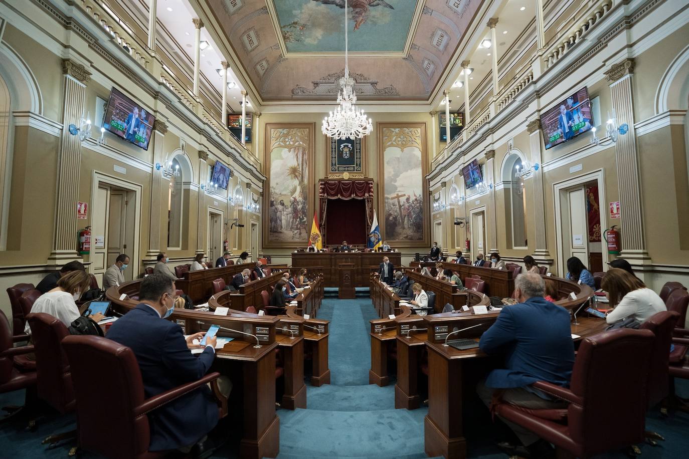 Imagen del pleno del Parlamento de Canarias. 