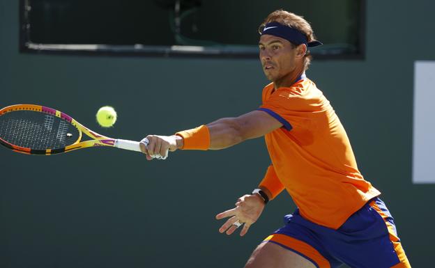 Rafa Nadal, at the Masters 1,000 in Indian Wells. 