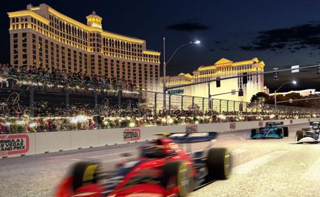 Imagen de Las Vegas, que acogerá una carrera de F1 a partir del próximo año. 