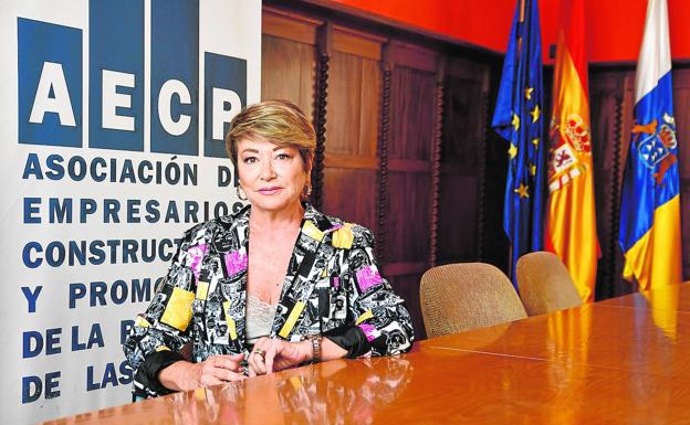 La presidenta de la Asociación de Empresarios Constructores y Promotores de Las Palmas AECP), María Salud Gil, ayer.