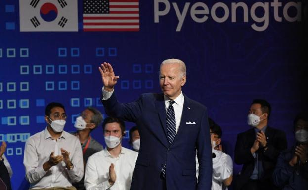 Biden visita al campus de Samsung en Pyeongtaek, Seúl./EFE