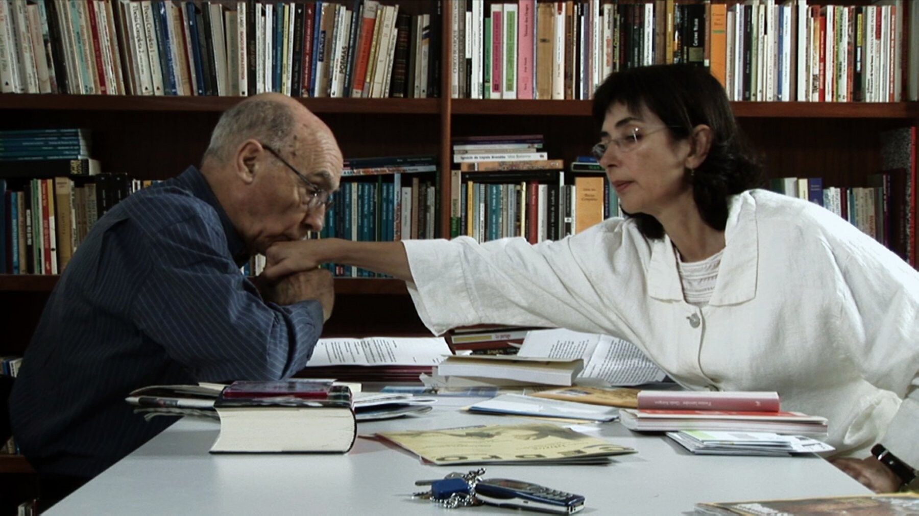 Archive image of José Saramago and Pilar del Río, at their home in Tías, Lanzarote. 