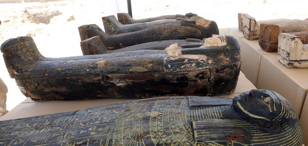Hundreds of sarcophagi and statues unearthed in an Egyptian necropolis