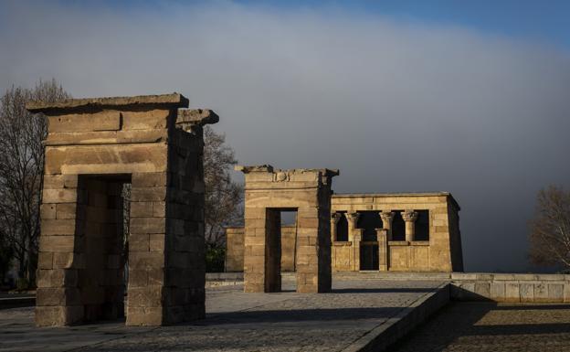 The Temple of Debod in Madrid. 