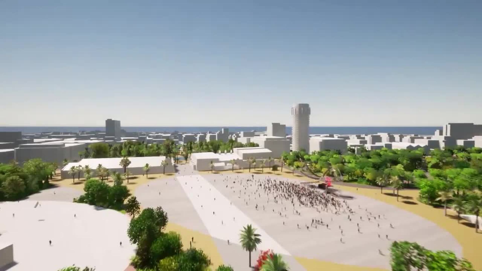 Ayuntamiento y Autoridad Portuaria maquetan un gran parque con zonas verdes y de ocio en la zona Puerto