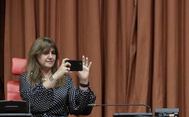 Laura Borràs, presidenta del Parlament y de Junts per Catalunya. /EFE