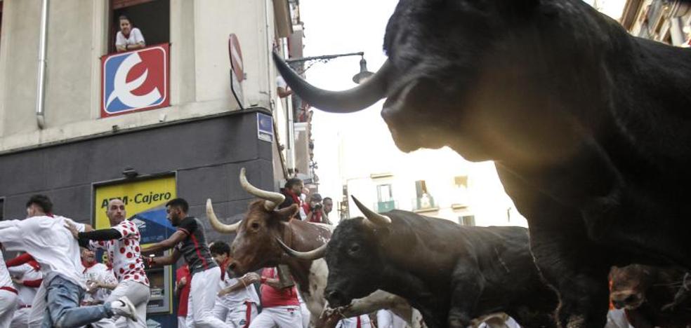 TV signal |  This has been the fifth running of the bulls of San Fermín