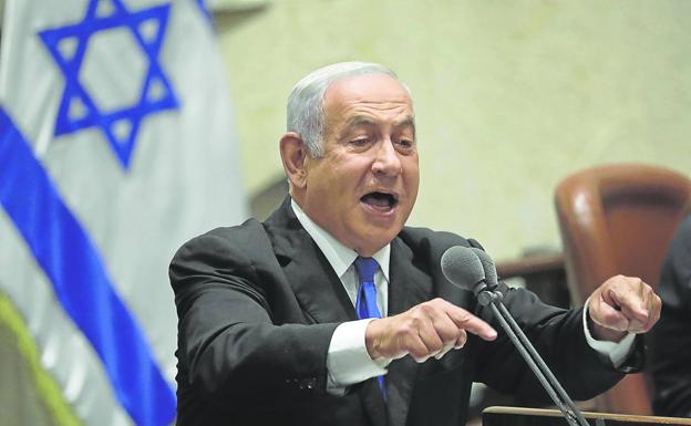 El exprimer ministro israelí y líder de la oposición, Benyamin Netanyahu, el pasado junio en el Parlamento. /EFE