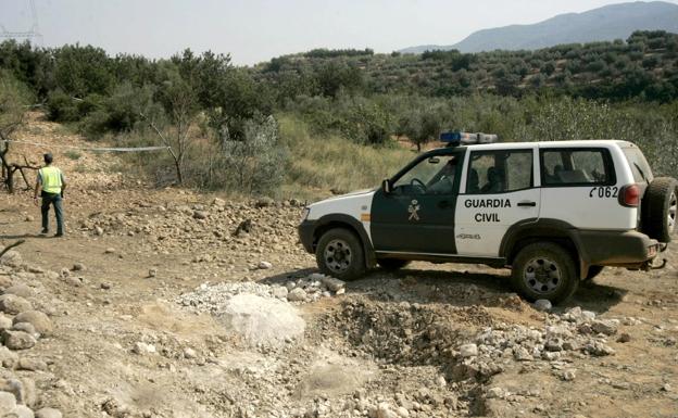 An agent of the Civil Guard in a rural area of ​​Castellón, in a file image. 