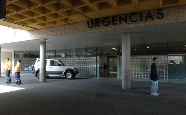 Emergency door of the Doctor Negrín University Hospital of Gran Canaria. 