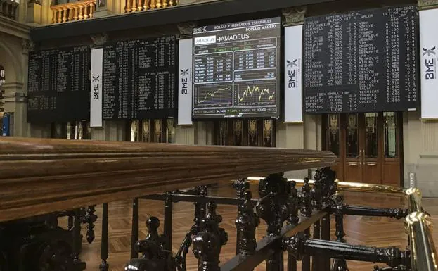 Inside the Madrid Stock Exchange. 