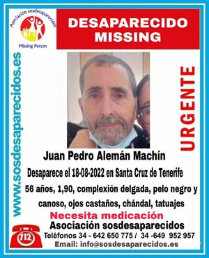Desaparecido Juan Pedro Alemán Machín en Santa Cruz de Tenerife