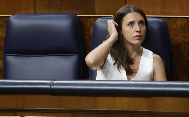 The Minister of Equality, Irene Montero during the extraordinary session in the Congress of Deputies last week.