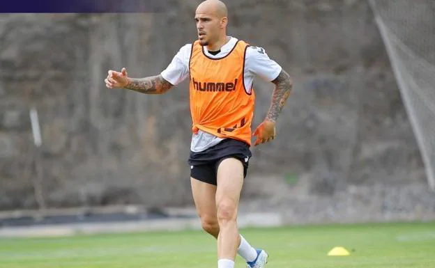 Sandro, during a training session in Barranco Seco. 