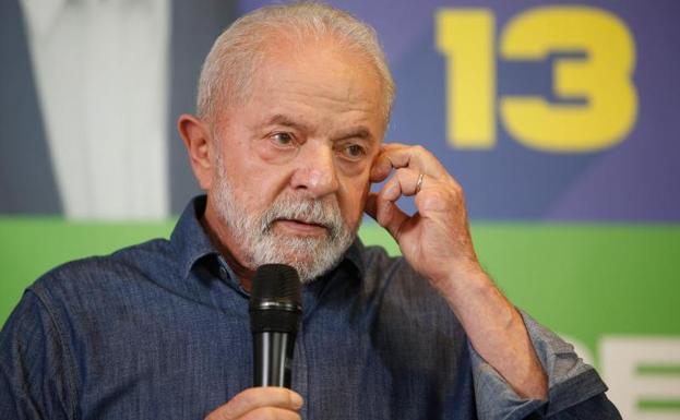 El expresidente Lula da Silva, durante una conferencia en Sao Paolo. /afp