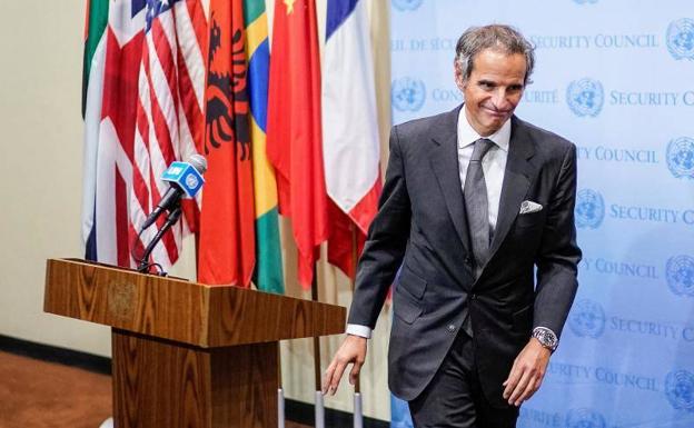 El director general del OIEA, Rafael Grossi, esta semana en la sede de Naciones Unidas en Nueva York./Eduardo Munoz / reuters